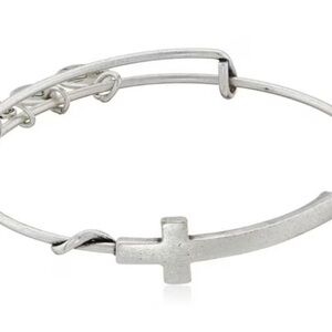 Alex and Ani Silver Cross Bangle Bracelet